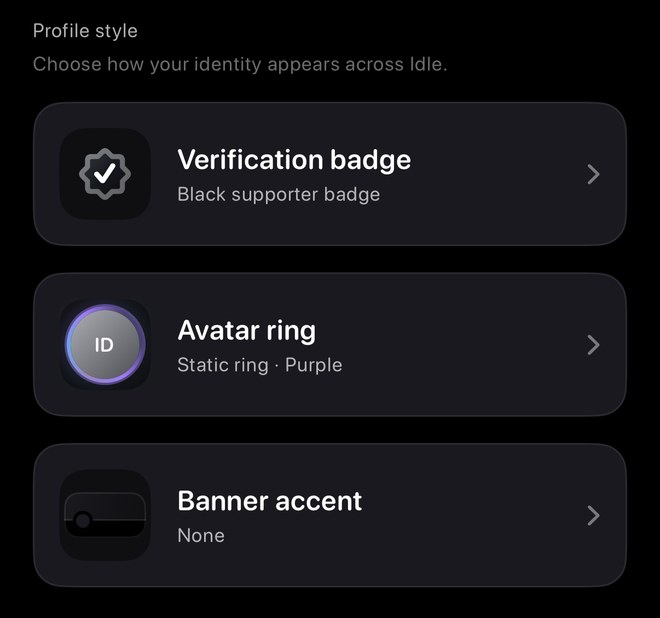 Profile style with Verification badge, Avatar ring and Banner accent.